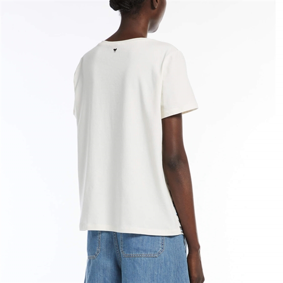 Weekend Max Mara Bondeno T-shirt, Ecru Ethnic Pattern